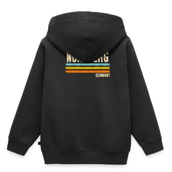 Nürnberg - Kinder Premium Organic Hoodie - Schwarz - Hinten - AI Model Kid Male (0cm)