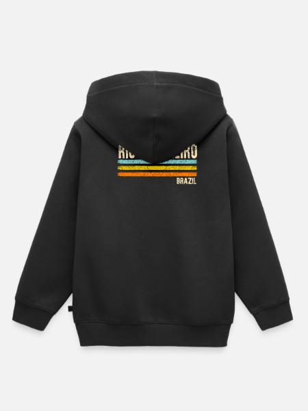 Rio de Janeiro - Sweat Premium à capuche enfant bio - noir