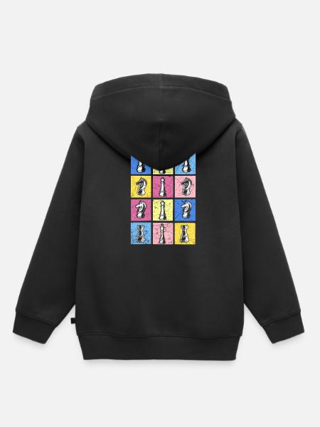 Schach - Kinder Premium Organic Hoodie - Schwarz