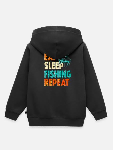 Angeln Angler - Kinder Premium Organic Hoodie - Schwarz
