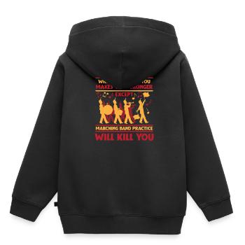 Trompette de sarcasme hilarante de fanfare - Sweat Premium à capuche enfant bio - noir - Dos - AI Model Kid Male (0cm)