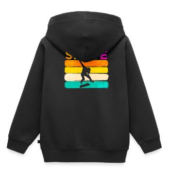 Skater - Kids Premium Organic Hoodie - black - Back - AI Model Kid Male (0cm)