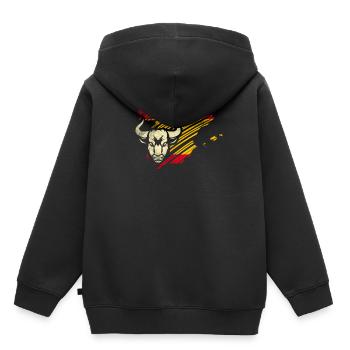 Spanien - Kinder Premium Organic Hoodie - Schwarz - Hinten - AI Model Kid Male (0cm)
