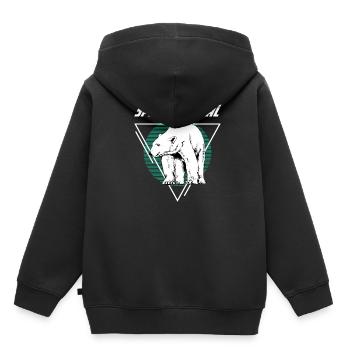 Polar Bear - Kinder Premium Organic Hoodie - Schwarz - Hinten - AI Model Kid Male (0cm)