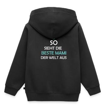 Beste Mami Mami Geschenkidee - Kinder Premium Organic Hoodie - Schwarz - Hinten - AI Model Kid Male (0cm)