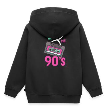 90er Retro I liebe die Neunziger - Kinder Premium Organic Hoodie - Schwarz - Hinten - AI Model Kid Male (0cm)