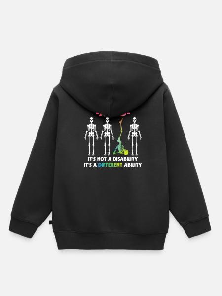 ADHS Keine Behinderung besondere Fähigkeiten - Kinder Premium Organic Hoodie - Schwarz
