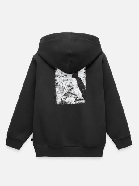 Pinguin Antarktis - Kinder Premium Organic Hoodie - Schwarz