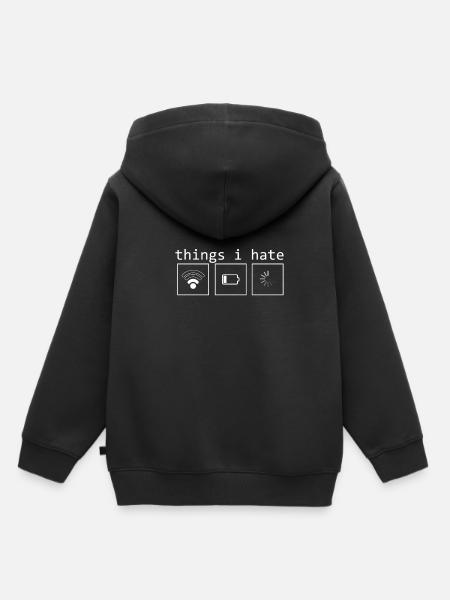 Programmierer-Dinge, die ich hasse Entwickler-Soft - Kinder Premium Organic Hoodie - Schwarz