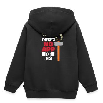 Forge smith forgeron métier métier métal - Sweat Premium à capuche enfant bio - noir - Dos - AI Model Kid Male (0cm)