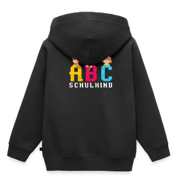 Schüler Schule - Kinder Premium Organic Hoodie - Schwarz - Hinten - AI Model Kid Male (0cm)