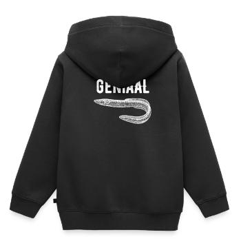 geniAAL lustiges AAL Motiv AAl Wortspiel - Kinder Premium Organic Hoodie - Schwarz - Hinten - AI Model Kid Male (0cm)