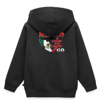 Mexico - Kids Premium Organic Hoodie - black - Back - AI Model Kid Male (0cm)