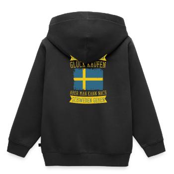 Schweden Skandinavien Schwede - Kinder Premium Organic Hoodie - Schwarz - Hinten - AI Model Kid Male (0cm)