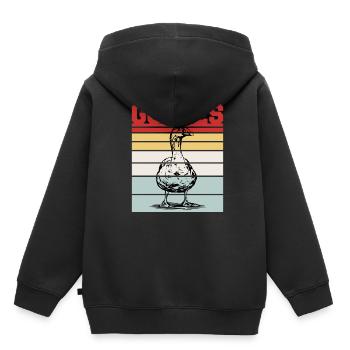 GOOSES - Kids Premium Organic Hoodie - black - Back - AI Model Kid Male (0cm)