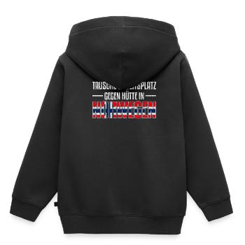 Norwegen Norweger - Kinder Premium Organic Hoodie - Schwarz - Hinten - AI Model Kid Male (0cm)