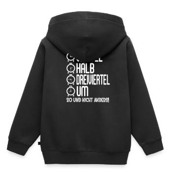 Ossi Ostdeutsche Uhrzeit Ossi Viertel Halb Um Uhr - Kinder Premium Organic Hoodie - Schwarz - Hinten - AI Model Kid Male (0cm)