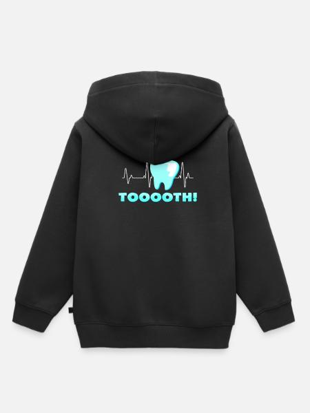 Zahn - Kinder Premium Organic Hoodie - Schwarz
