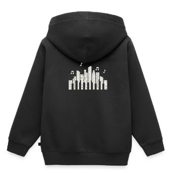 Musique pour piano Musique classique - Sweat Premium à capuche enfant bio - noir - Dos - AI Model Kid Male (0cm)