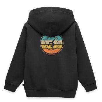 Rhönrad Design für eine Rhönrad Expertin - Kinder Premium Organic Hoodie - Schwarz - Hinten - AI Model Kid Male (0cm)