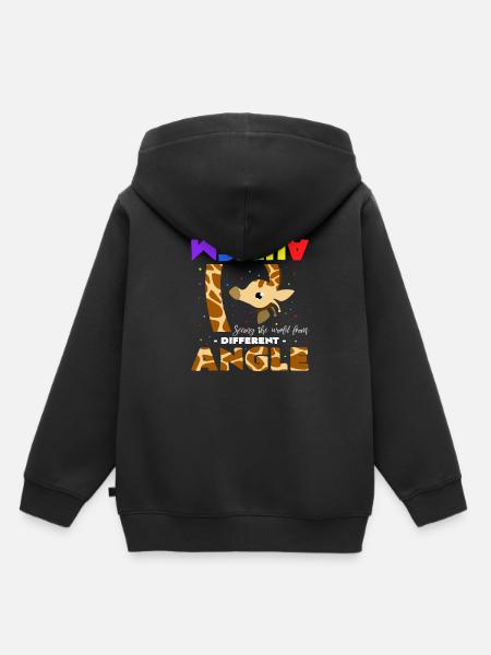 Autismus Giraffe - Hoodie Premium barn ekologisk - svart