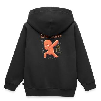 Lebkuchenmann - Kinder Premium Organic Hoodie - Schwarz - Hinten - AI Model Kid Male (0cm)