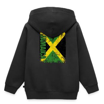 Jamaica - Kinder Premium Organic Hoodie - Schwarz - Hinten - AI Model Kid Male (0cm)