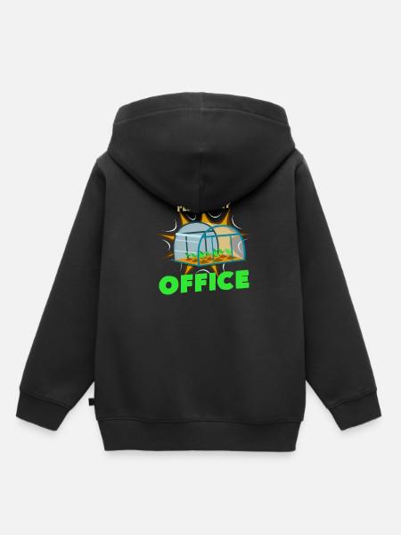 Ich bin im Büro - Kinder Premium Organic Hoodie - Schwarz