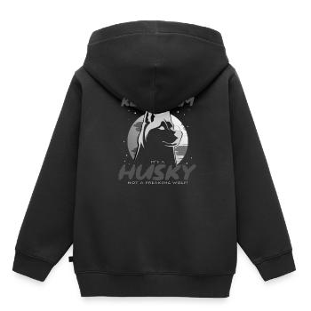 Husky - Kids Premium Organic Hoodie - black - Back - AI Model Kid Male (0cm)