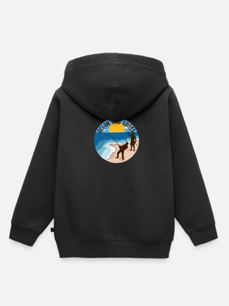 Meeresangeln - Kinder Premium Organic Hoodie - Schwarz