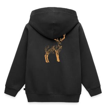 Deer - Kids Premium Organic Hoodie - black - Back - AI Model Kid Male (0cm)