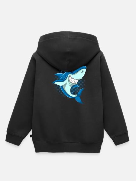 Hai Seeungeheuer Tiere - Kinder Premium Organic Hoodie - Schwarz