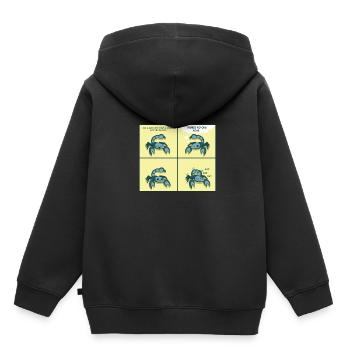Auf den Rücken klopfen Motiviert und inspiriert Ge - Kinder Premium Organic Hoodie - Schwarz - Hinten - AI Model Kid Male (0cm)