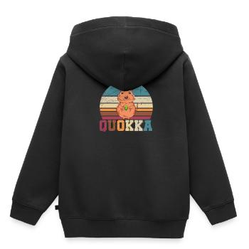 Quokka Australien Tierliebhaber - Kinder Premium Organic Hoodie - Schwarz - Hinten - AI Model Kid Male (0cm)