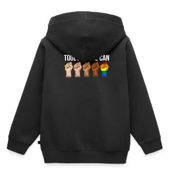 Anti Rassismus Schwarzer Lgbtq Menschenrechte - Kinder Premium Organic Hoodie - Schwarz - Hinten - AI Model Kid Male (0cm)