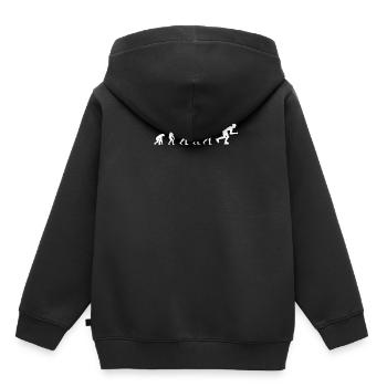 évolution de la lame de roller - Sweat Premium à capuche enfant bio - noir - Dos - AI Model Kid Male (0cm)