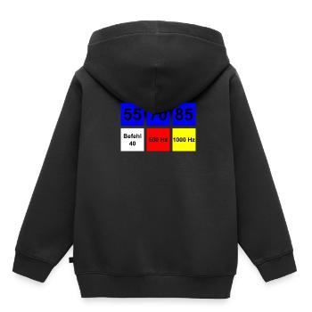 Mécanicien drôle PZB Design Inside Joke - Sweat Premium à capuche enfant bio - noir - Dos - AI Model Kid Male (0cm)