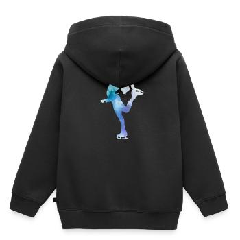 Patins de patinage de patinage artistique - Sweat Premium à capuche enfant bio - noir - Dos - AI Model Kid Male (0cm)