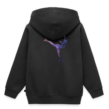 Patins de patinage de patinage artistique - Sweat Premium à capuche enfant bio - noir - Dos - AI Model Kid Male (0cm)