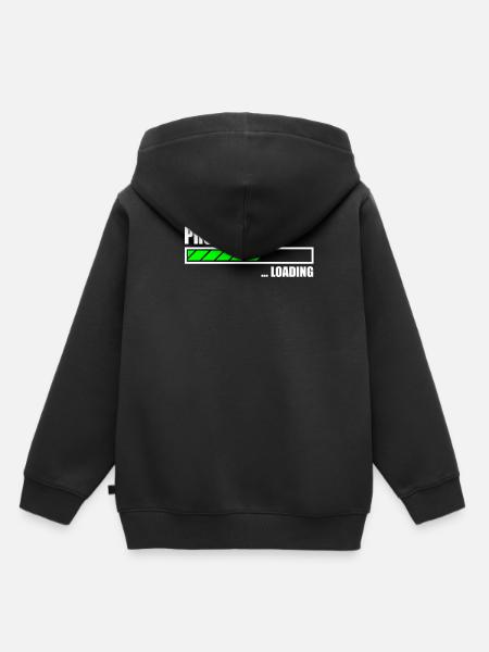 Professor Loading Bar - Kinder Premium Organic Hoodie - Schwarz