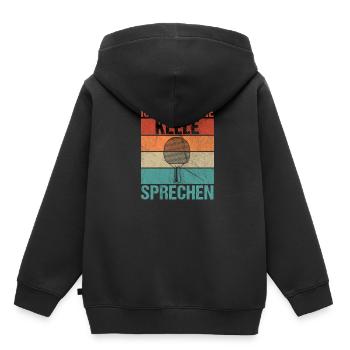 Ping-pong Proverbe pour un joueur de ping-pong - Sweat Premium à capuche enfant bio - noir - Dos - AI Model Kid Male (0cm)