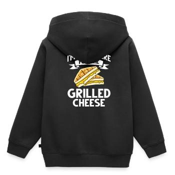 Grille-pain grillé toast Sandwich Maker Toaster - Sweat Premium à capuche enfant bio - noir - Dos - AI Model Kid Male (0cm)