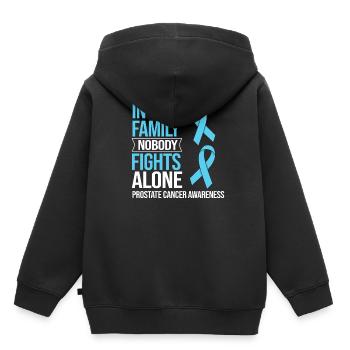 Cancer de la prostate Cancer de la prostate Chimio - Sweat Premium à capuche enfant bio - noir - Dos - AI Model Kid Male (0cm)