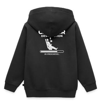 Chemotherapie Chemo Krebs Therapie - Kinder Premium Organic Hoodie - Schwarz - Hinten - AI Model Kid Male (0cm)