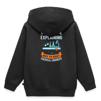 Chemical Engineer Chemical Engineering Science - Kids Premium Organic Hoodie - black - Back - AI Model Kid Male (0cm)