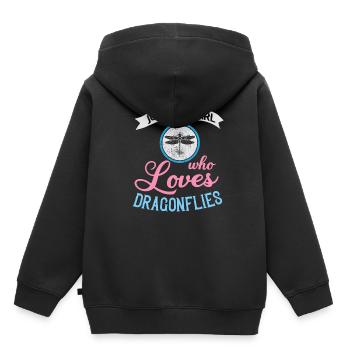 Dragonflies Flying Insect Quotes Entomologist - Kids Premium Organic Hoodie - black - Back - AI Model Kid Male (0cm)