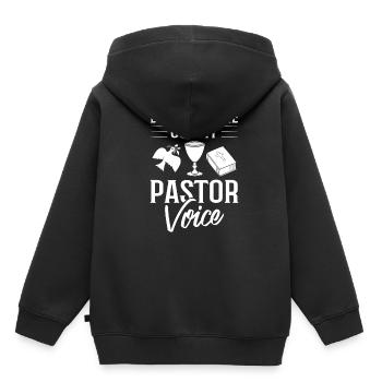 Pasteur Église Ministre Christ Spirituel Jésus - Sweat Premium à capuche enfant bio - noir - Dos - AI Model Kid Male (0cm)