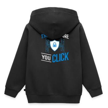 Cyber Security Information Computer Sicherheit - Kinder Premium Organic Hoodie - Schwarz - Hinten - AI Model Kid Male (0cm)