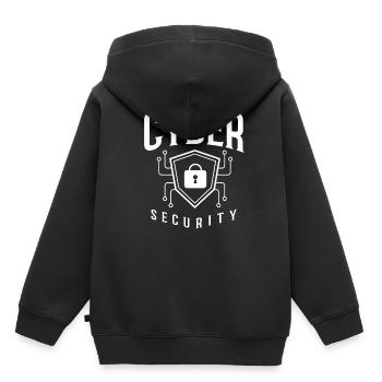Cyber Security Information Computer Sicherheit - Kinder Premium Organic Hoodie - Schwarz - Hinten - AI Model Kid Male (0cm)