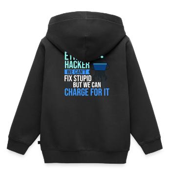 Ethical Hacker Sicherheit Computer Hacking - Kinder Premium Organic Hoodie - Schwarz - Hinten - AI Model Kid Male (0cm)